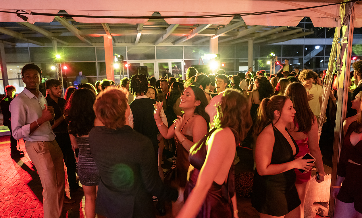 students dancing