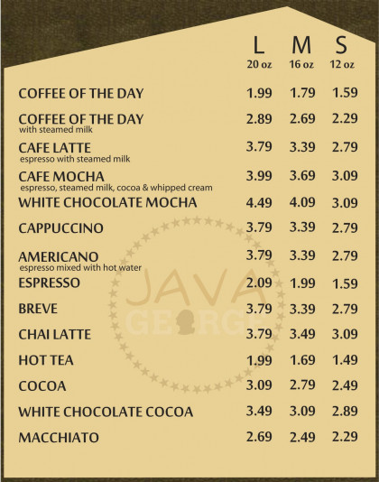 Java George Menu