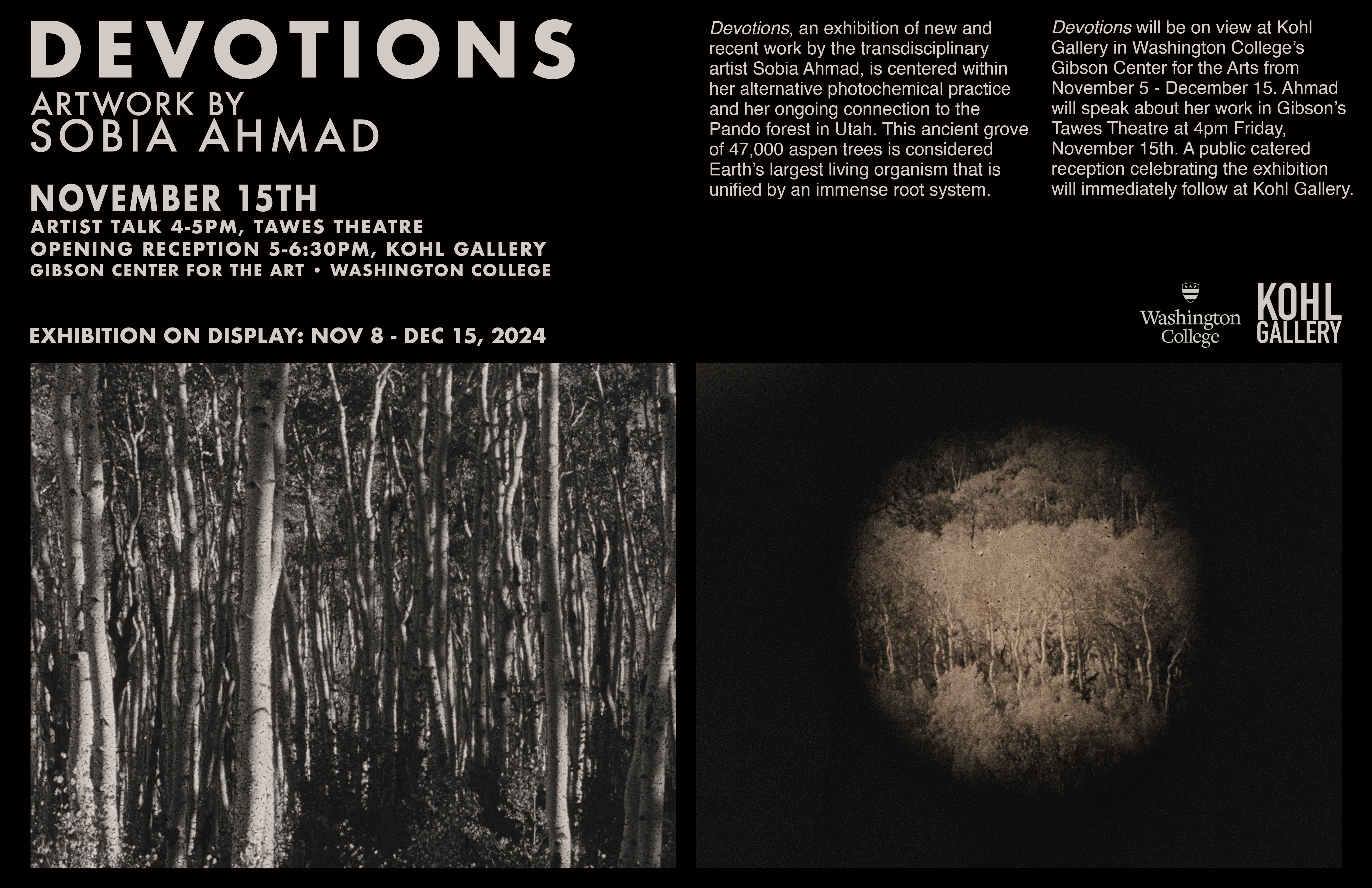 Sobia Ahmad exhibition poster