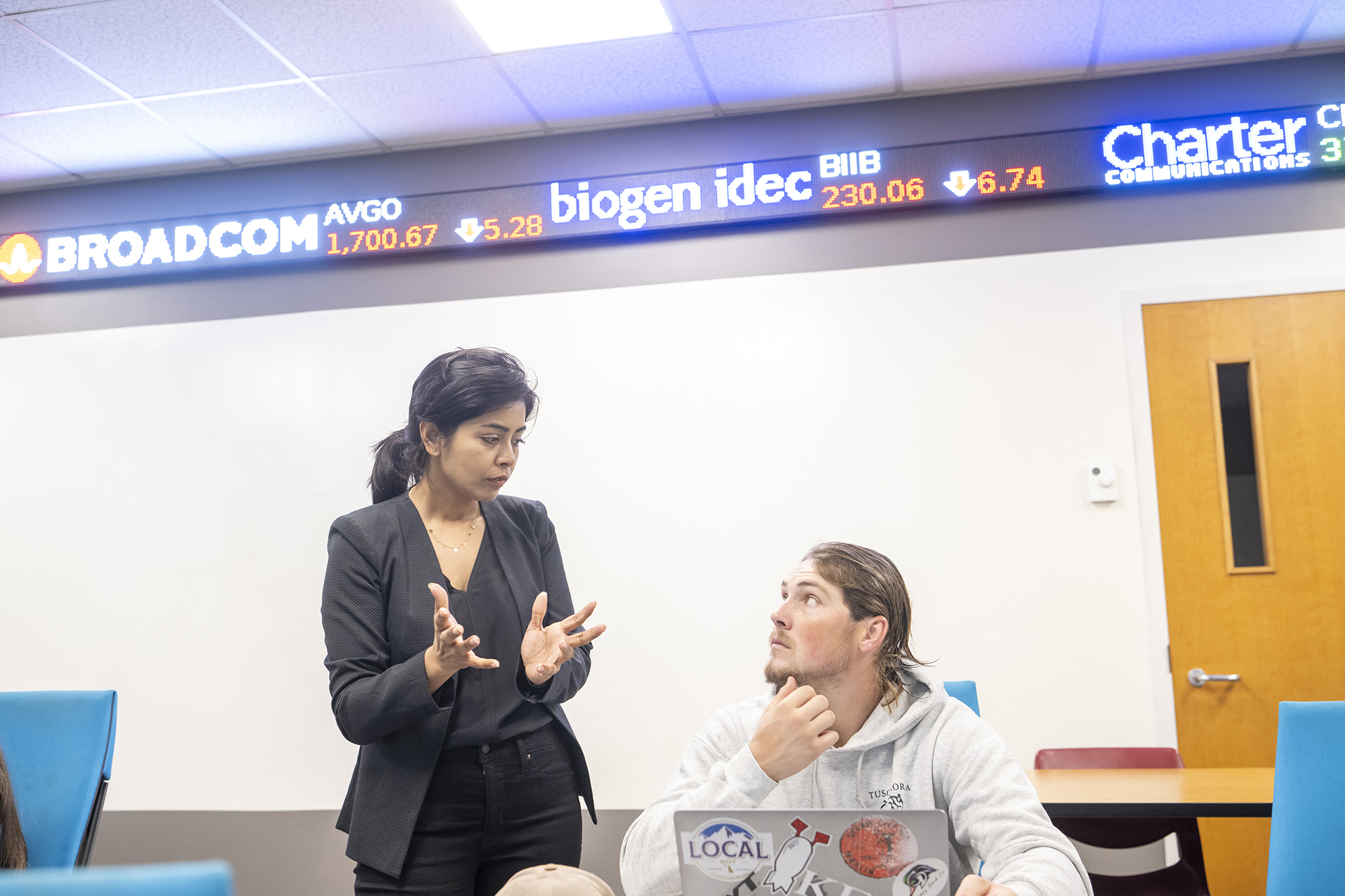 student in the brown lab