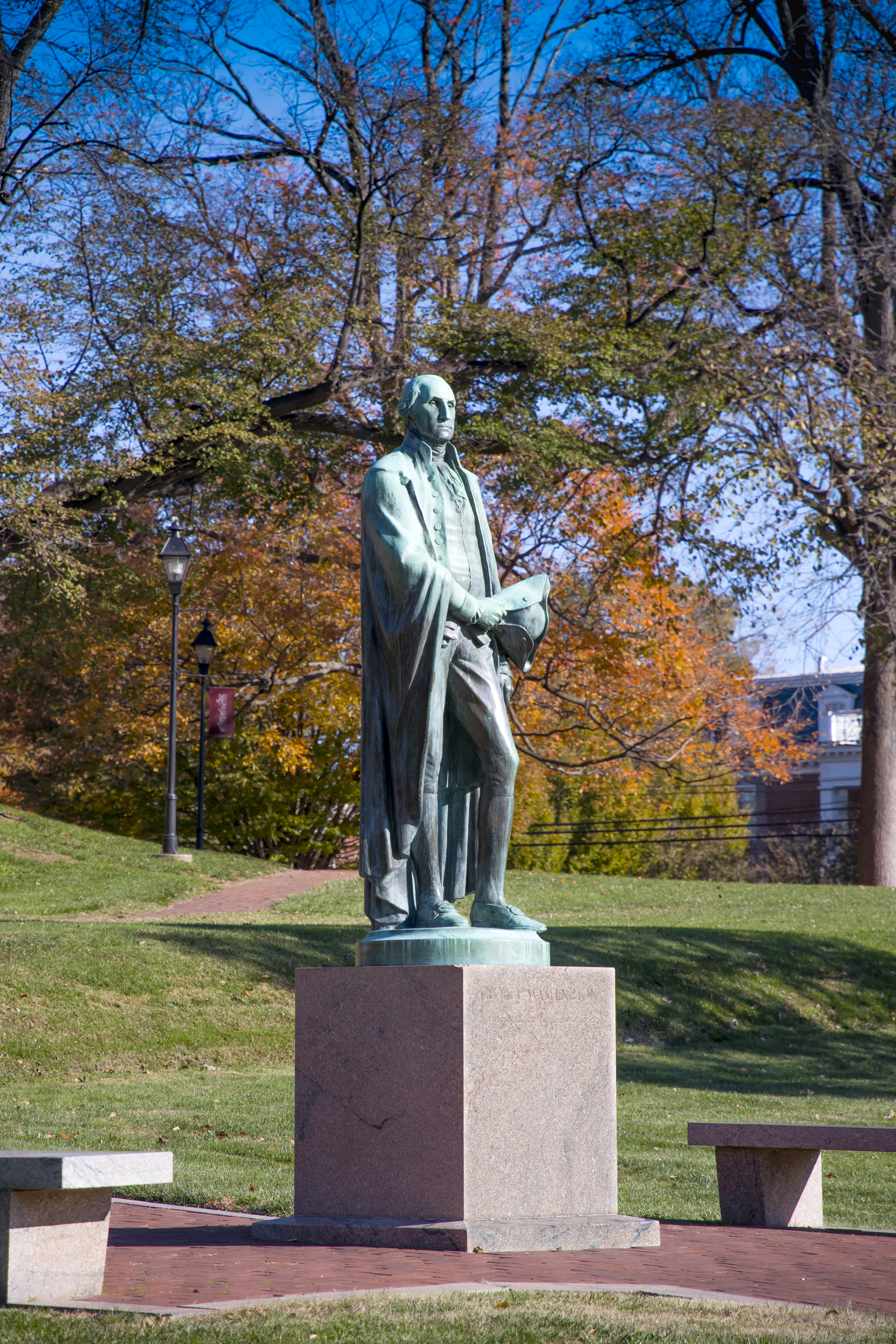 George Washington statue at Washington College campus