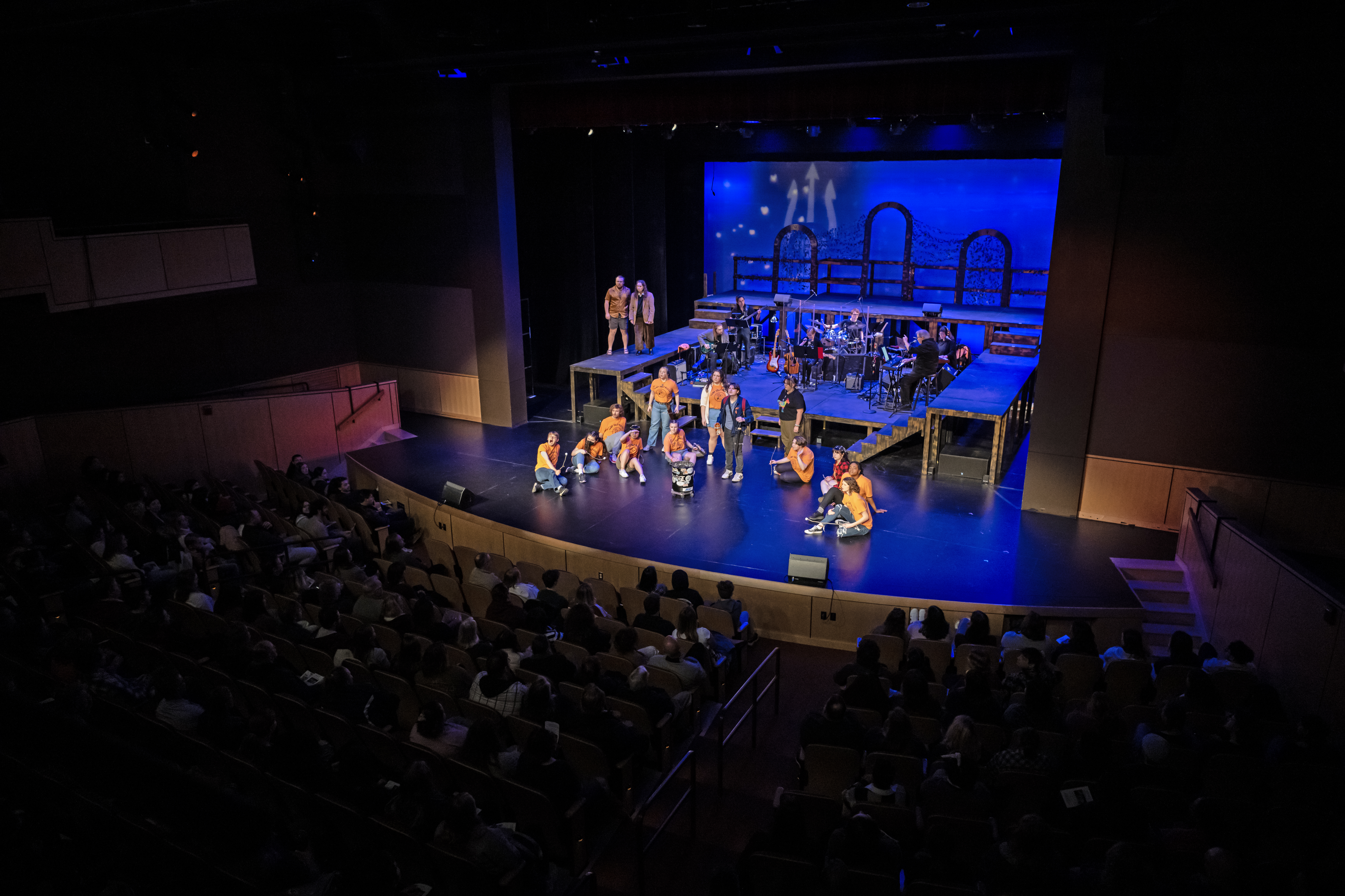 Theatrical performance of the Lightning Thief in the Gibson Center for the Arts at Washington College
