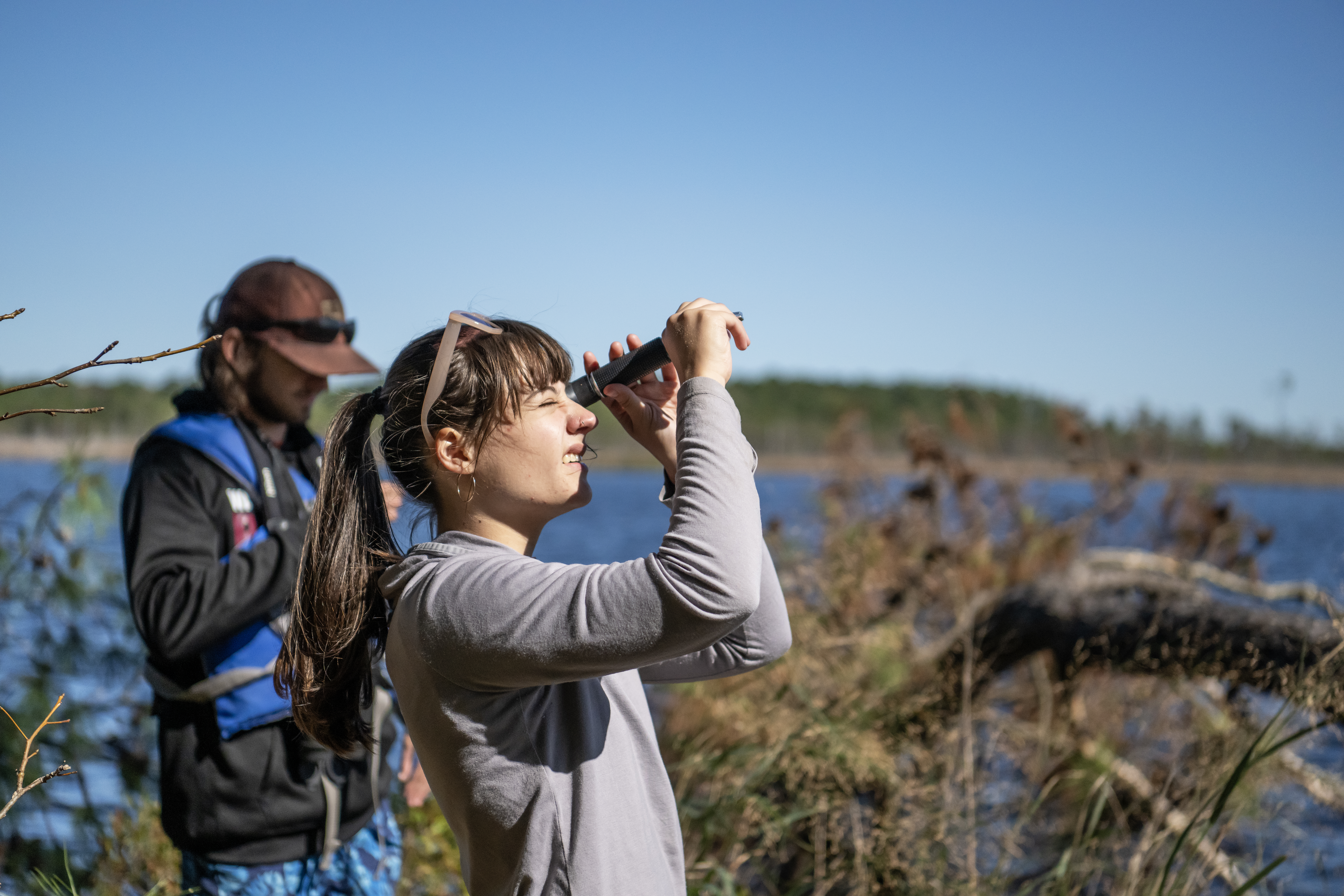 Washington College students at Blackwater Wildlife Refuge for Chesapeake Semester