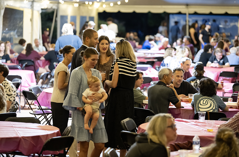 alumni and others in the College community at a Homecoming event