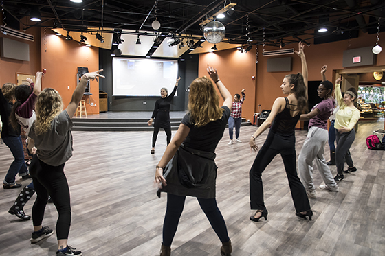 Students learn the flamenco
