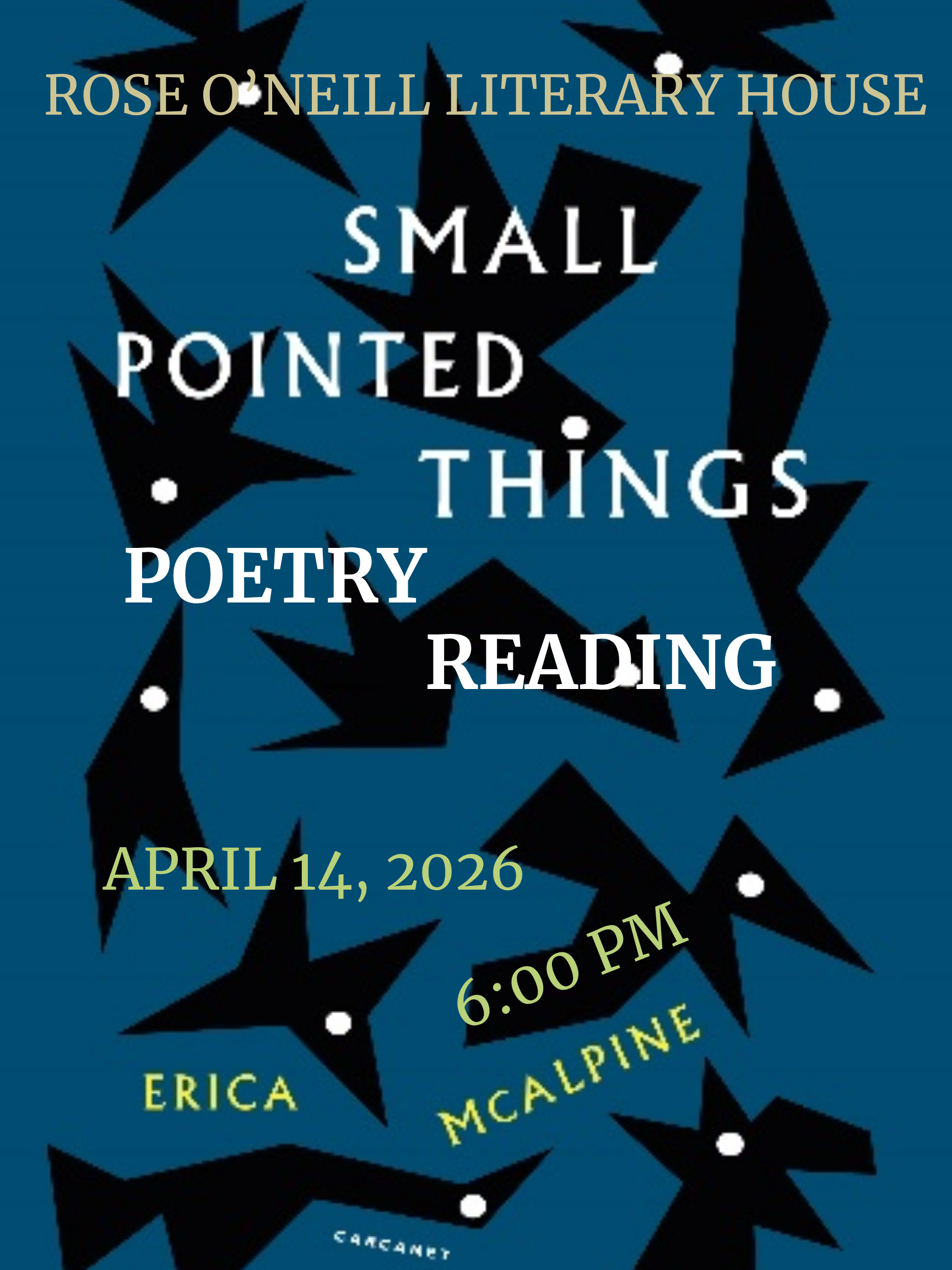 poster for Small Pointed Things reading