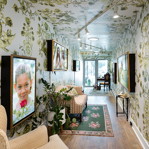 previous installation of the Rose Garden Green Room