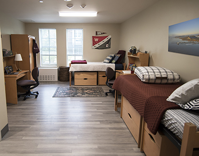 interior of corsica hall bedroom