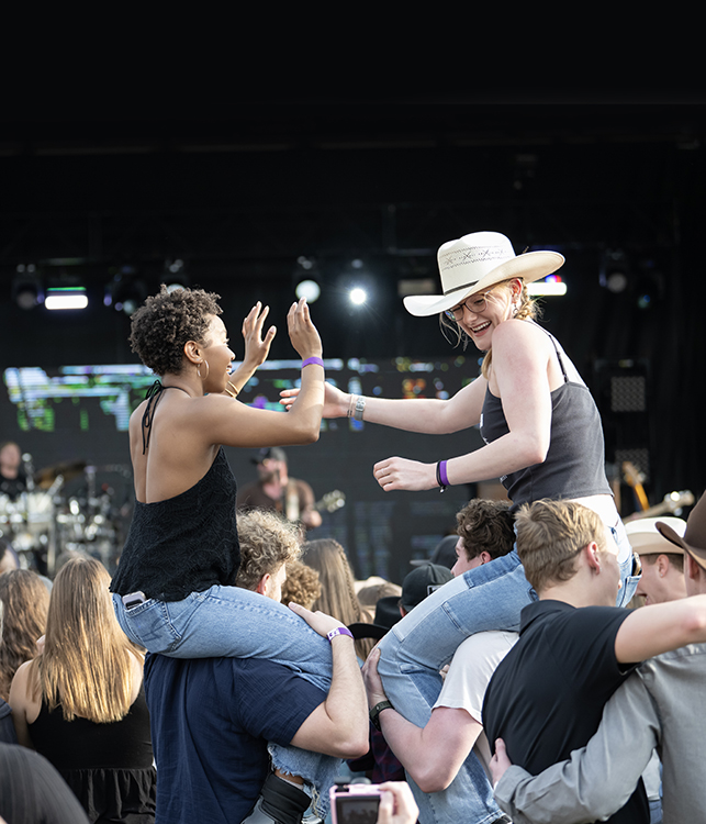 students enjoying the spring concert