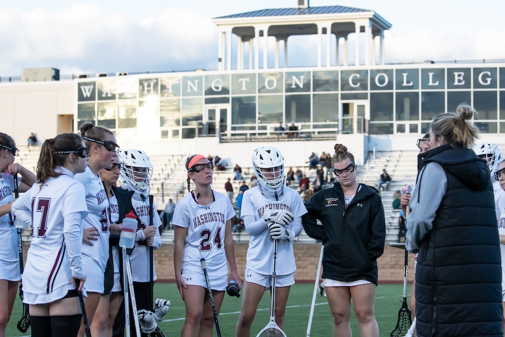 Women's lacrosse team on Kibler Field