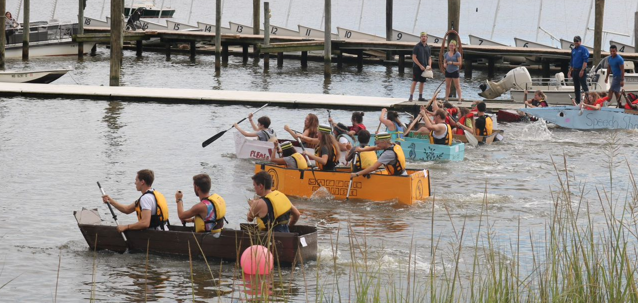 CES cardboard boat race