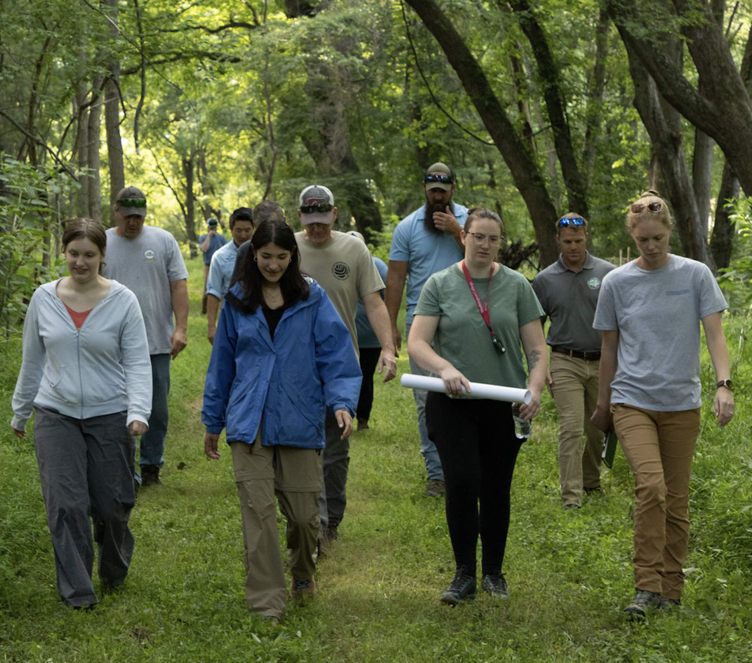 Langford Watershed Alliance members walking