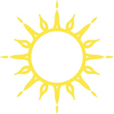 full beaming yellow sun indicating 100% of the fundraising minimum has been reached