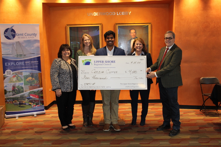 At the 2025 event, Washington College senior Andrey Perez ’25 took home the $4,000 grand prize for his family venture, Crezia Colombian Coffee. At the 2025 event, Washington College senior Andrey Perez ’25 took home the $4,000 grand prize for his family venture, Crezia Colombian Coffee.