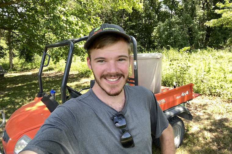 Two students spend their summer helping to maintain the plant life at Adkins Arboretum.