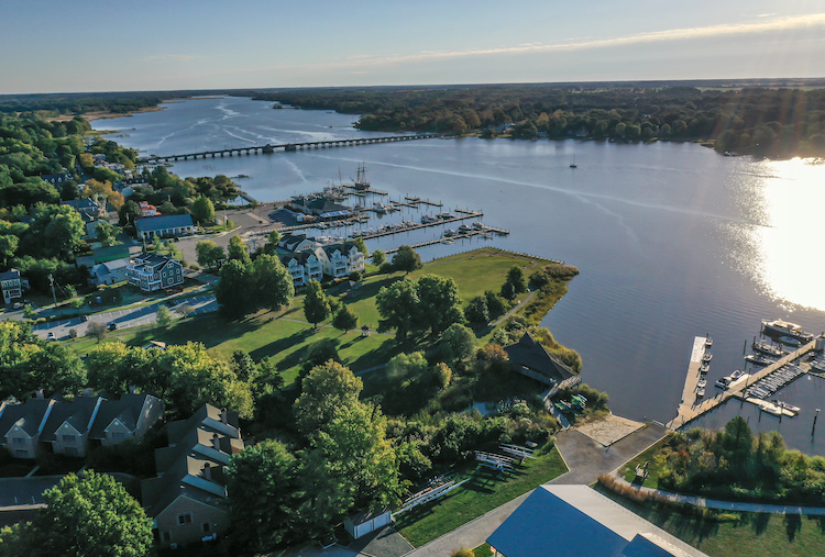 aerial photo of Chester River