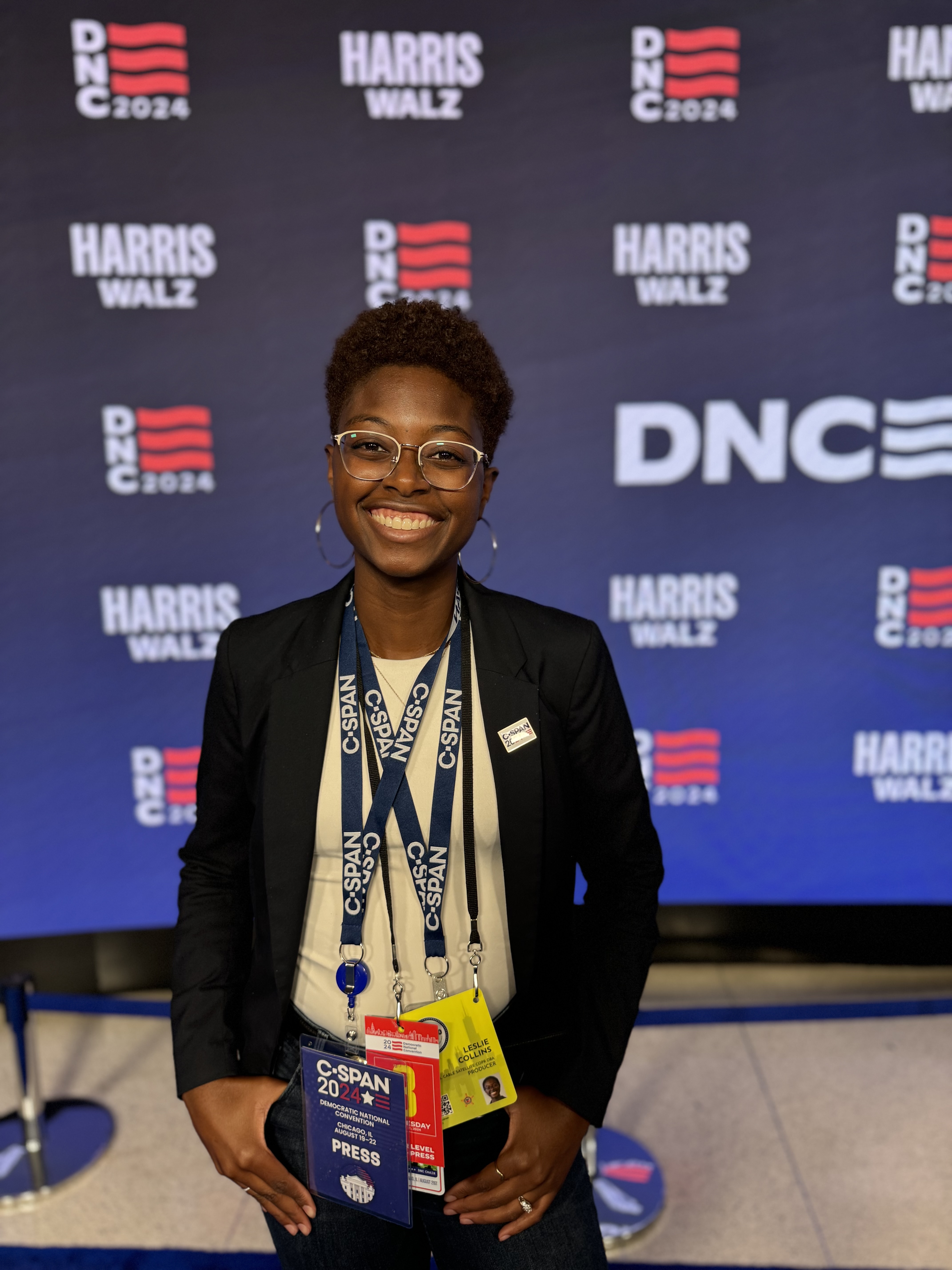 Leslie Collins at the DNC. 