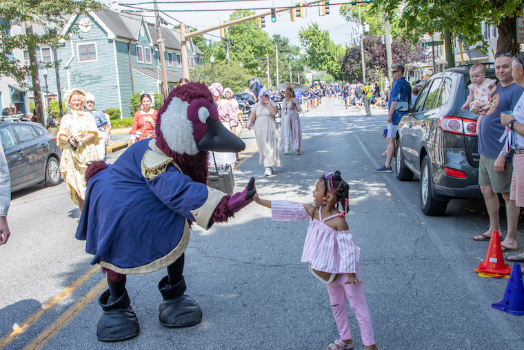 Gus the Goose delights crowds at the 2024 Chestertown Tea Party Festival. 