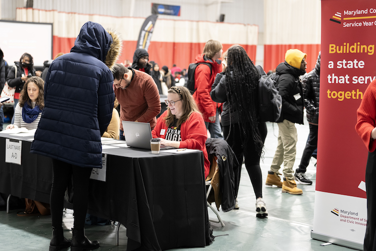 Washington College welcomed over 450 enthusiastic, service-minded Marylanders from across the state for the first All Corps event for the current class of Maryland Corps, Service Year Option, and AmeriCorps Members.