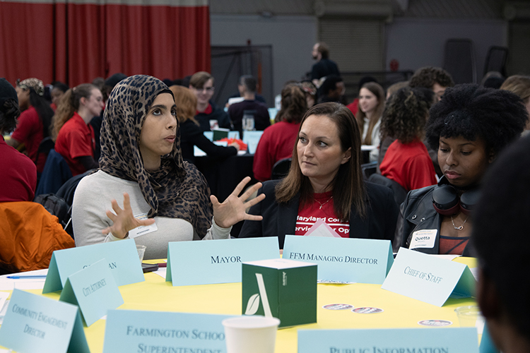 Service Members at the DSCI All Corps conference engage in a civic engagement excercise.jpg