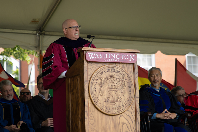 Gov. Hogan speaking at Commencment
