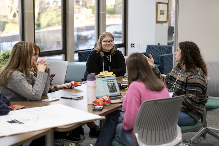 Washington College students discuss proposals at the annual Presidential Leadership Summit. 