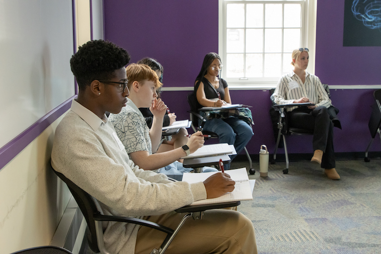 The panel featured Michael Harvey, professor of business management; Darius Johnson ’15, Chesapeake Heartland Director; and Meghan Efland, mayor of Chestertown. 