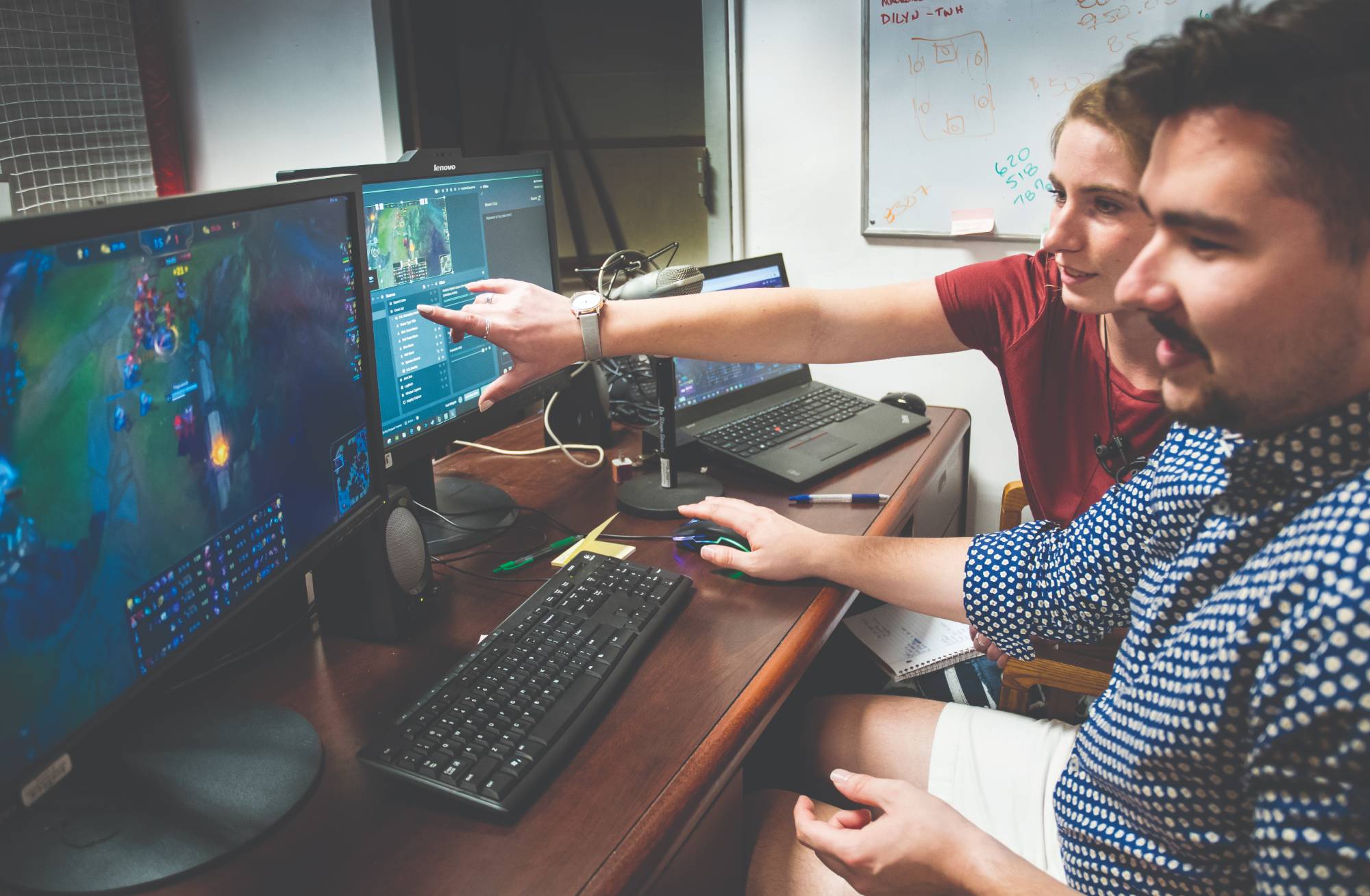 students working on computers