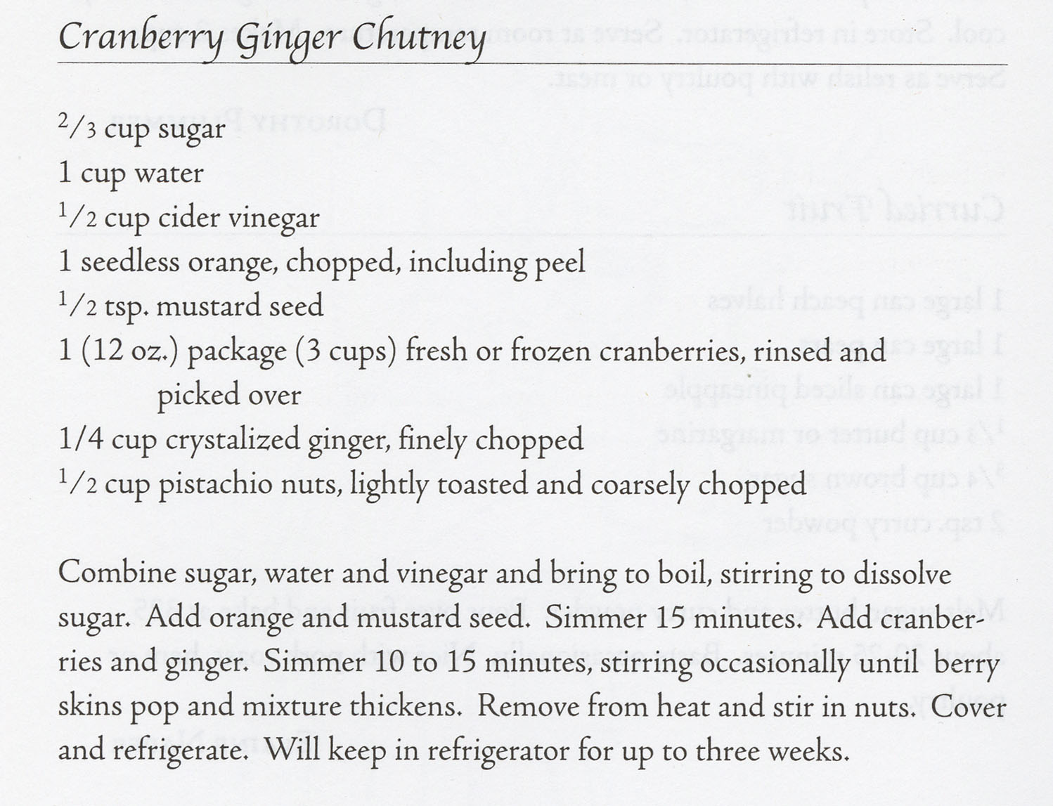 Cranberry Ginger Chutney