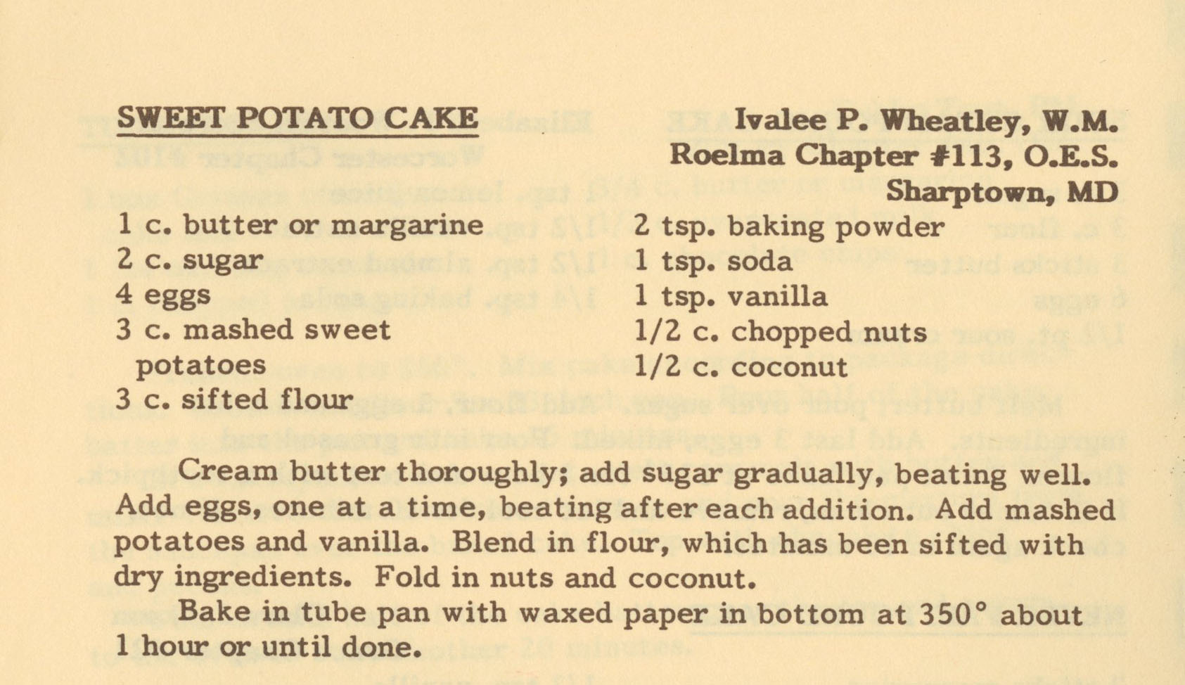 Sweet Potato Cake Sweet Potato Cake