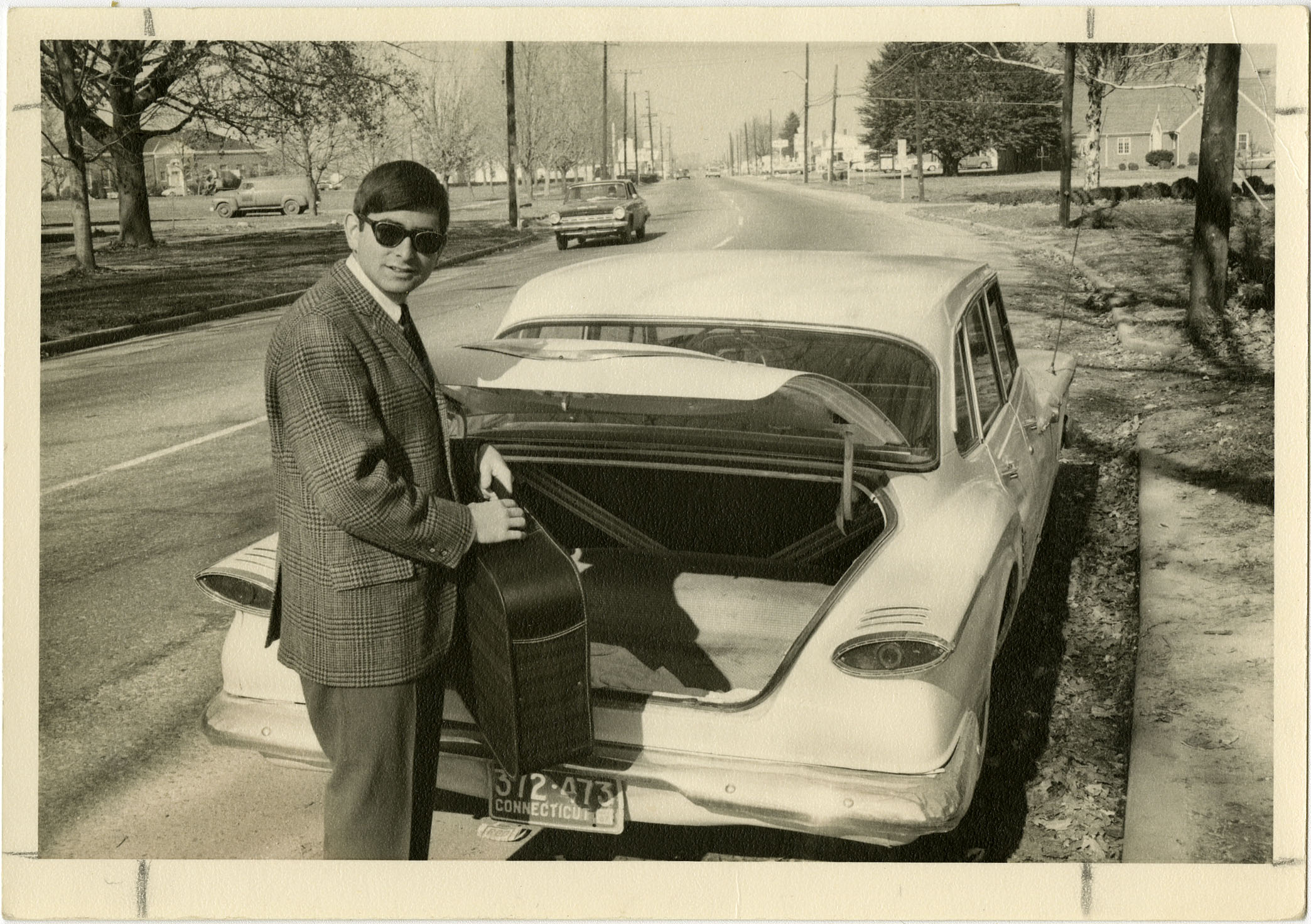 Suitcase in trunk