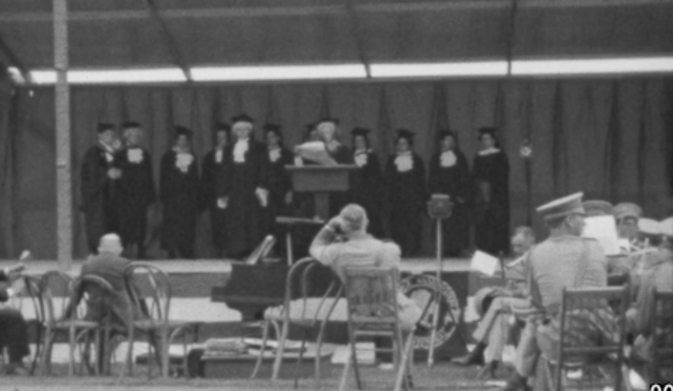 Clip of Washington receiving degree