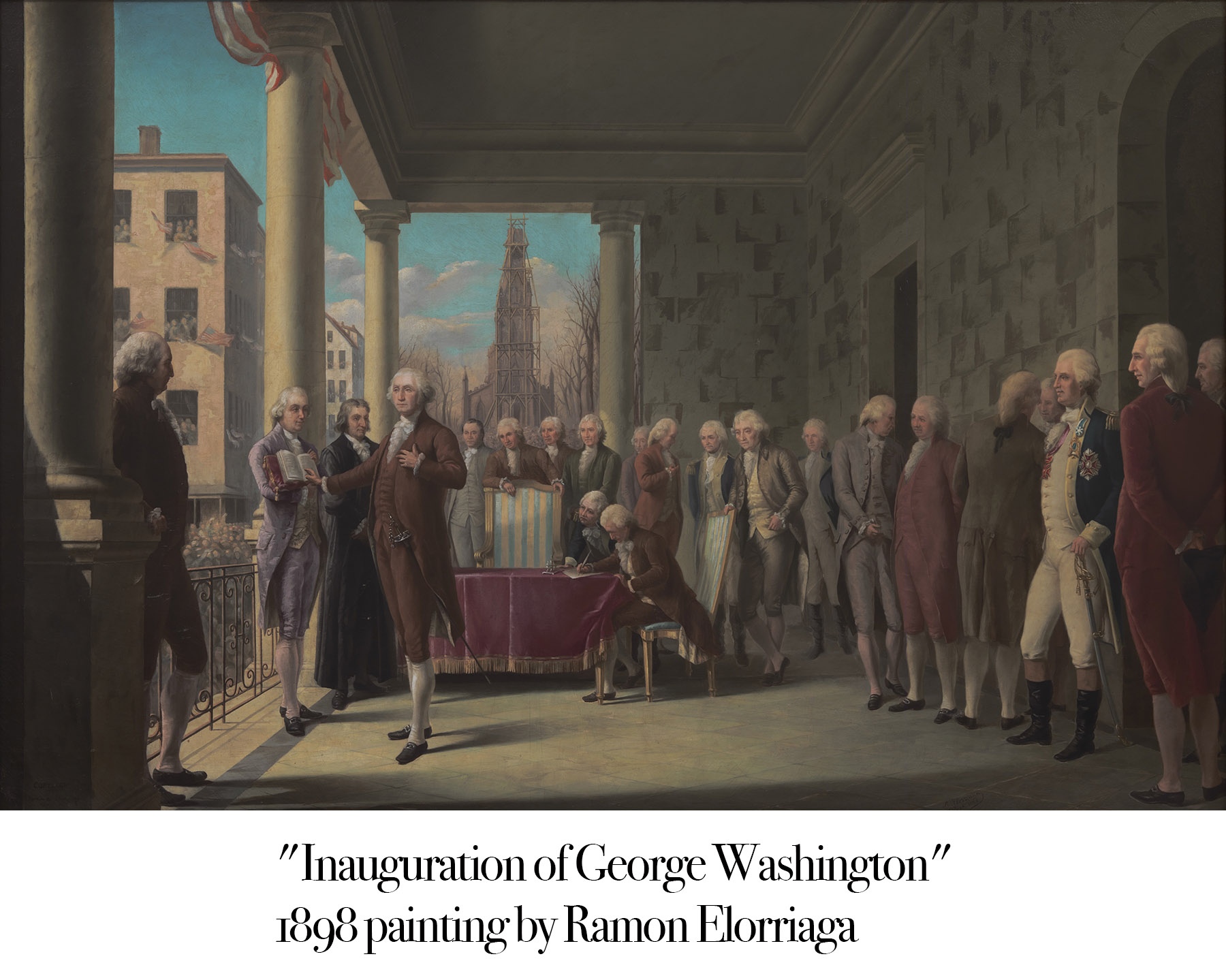 Inauguration of George Washington by Ramon Elorriaga
