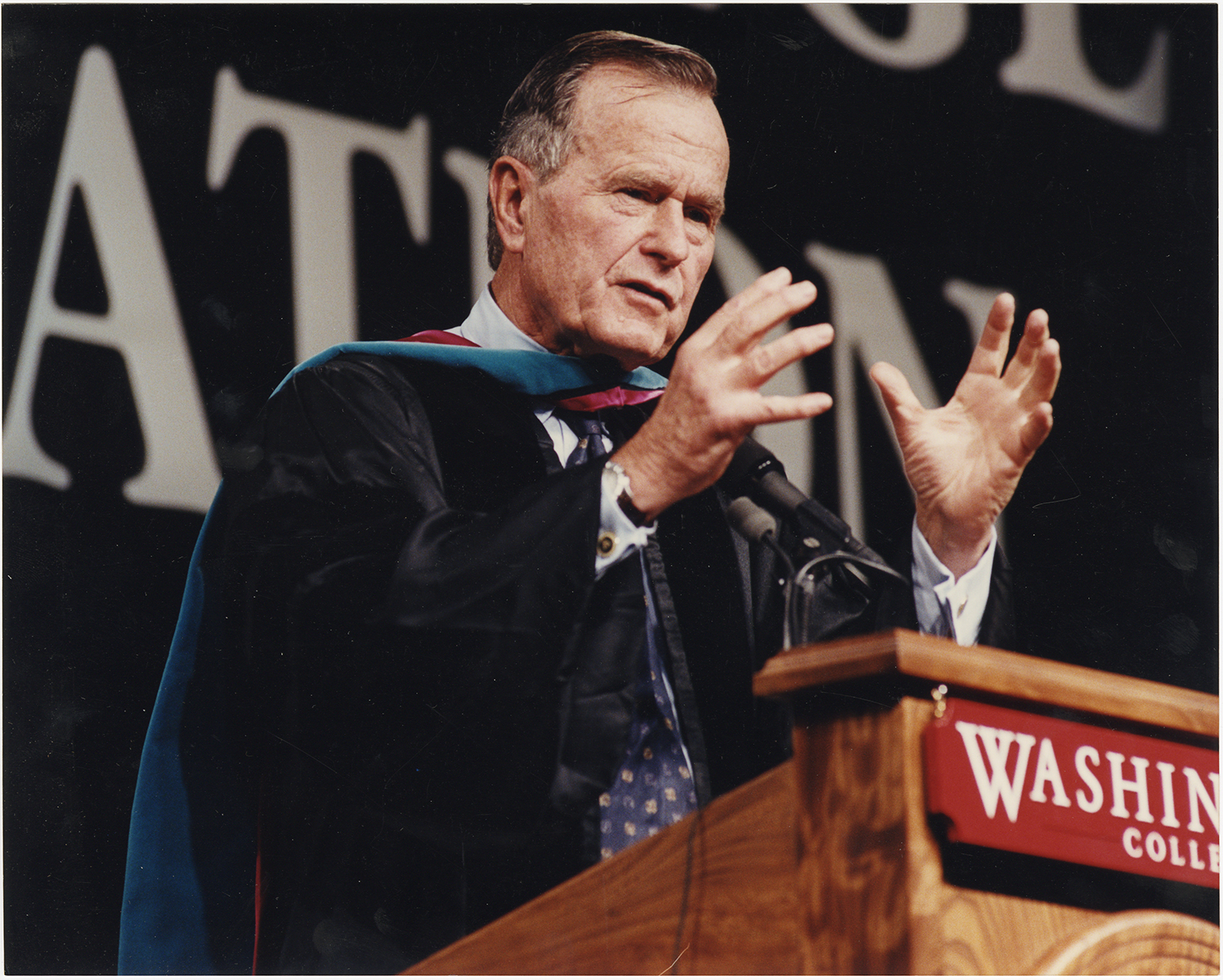 George Bush speaking at convocation George Bush speaking at convocation