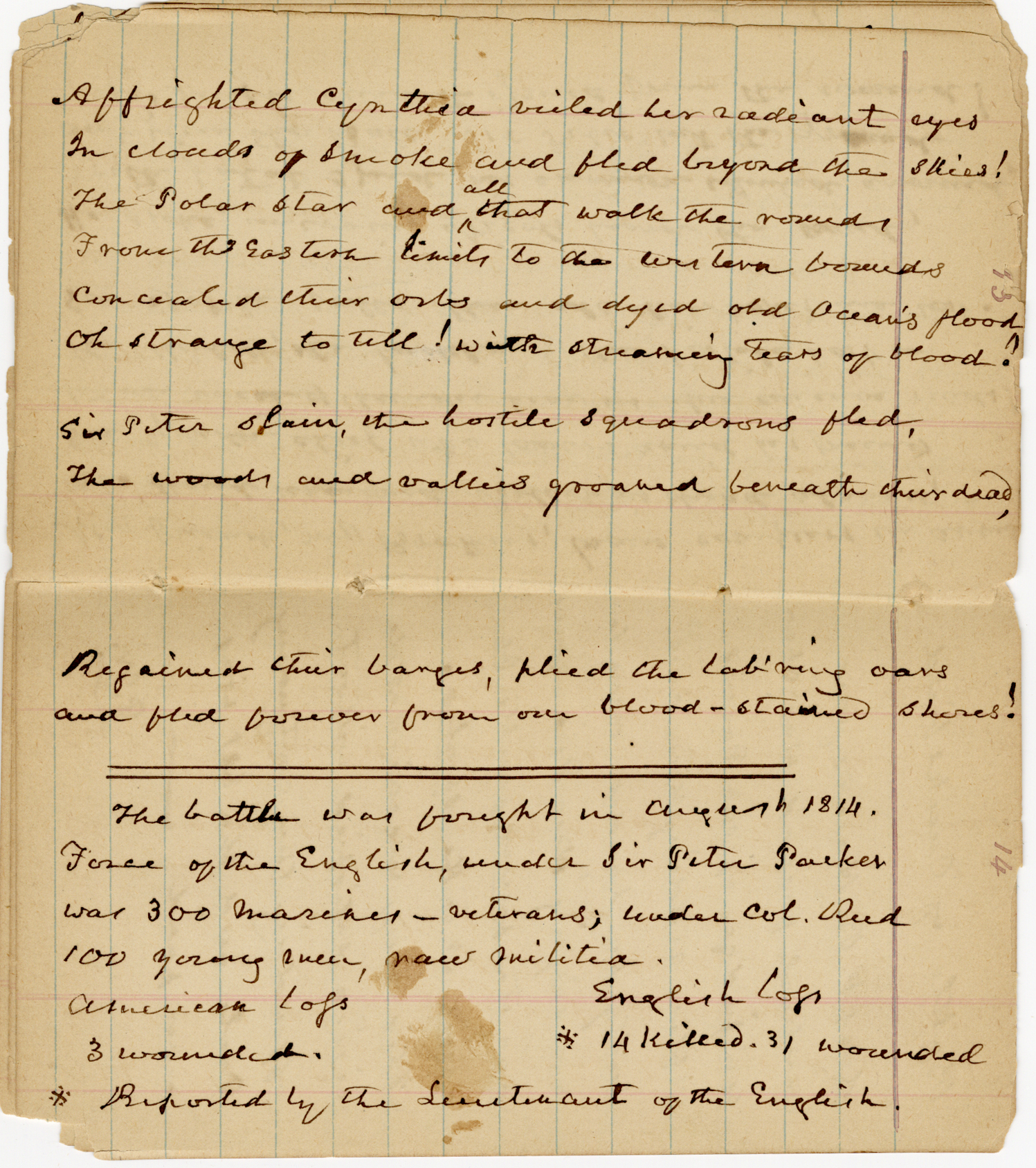 Peregrine Wroth's recollections