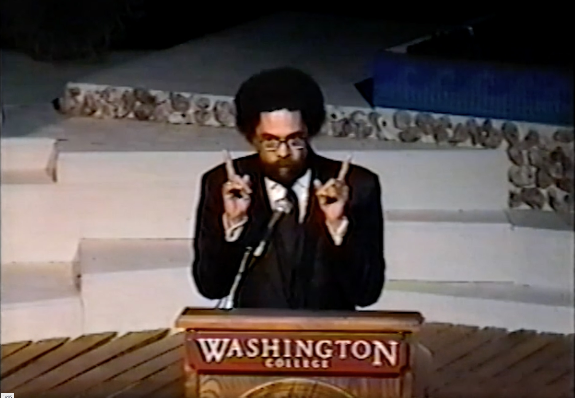 Still from Cornel West lecture