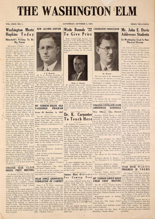 Student Newspaper, 1931