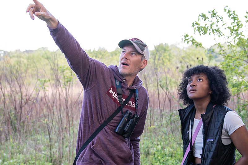 Dan Small and Shalis Hunt birding