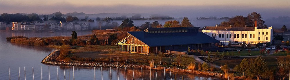 Semans-Griswold Environmental Hall from the air